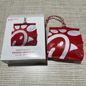 CHICK-FIL-A Christmas 2025 SPICY CHICKEN SANDWICH IN FOIL BAG Ornament